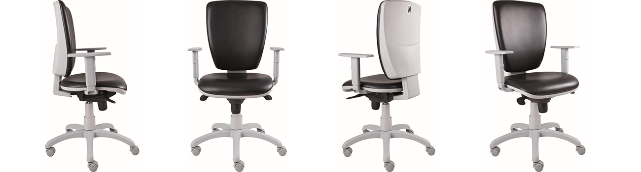 kancelářská židle TORI s čalouněným sedákem a opěrákem